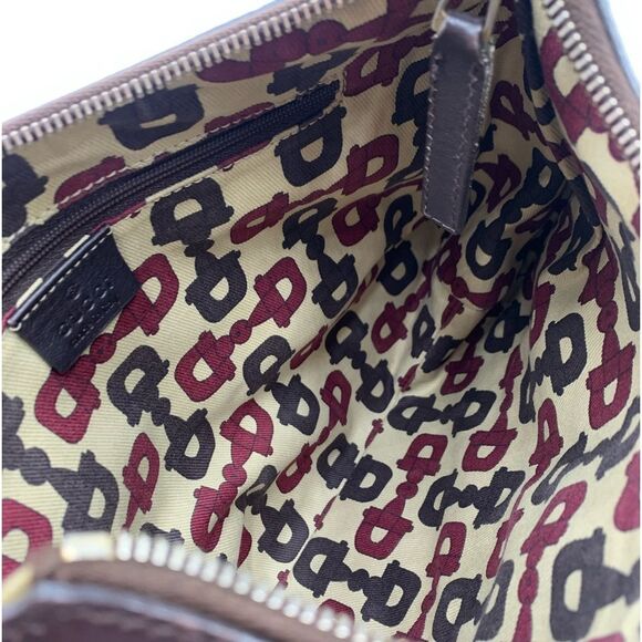 Auth Gucci Brown Guccisima Leather Abbey D Ring Shoulder Bag Preloved Purse - Picture 14 of 16